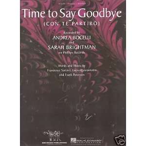  Sheet Music Time To Say Goodbye Andres Bocelli 90 