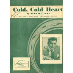 Cold, Cold Heart by Hank Williams Vintage 1951 Sheet Music Recorded by 