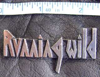 Size of the RUNNING WILD LOGO Metal Pin Badge see the picture 