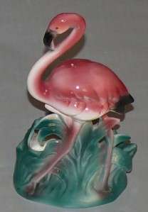 Maddux Head Up California Pottery Flamingo Planter Bird  