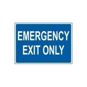  EMERGENCY EXIT ONLY Sign   7 x 10 Plastic