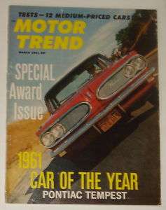 March 1961 MOTOR TREND ~ COY Tempest; LeSabre, Polara, New Yorker 