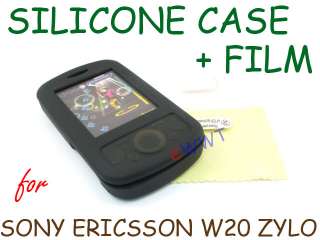 for Sony Ericsson W20 W20i Zylo * Black Silicone Case *  