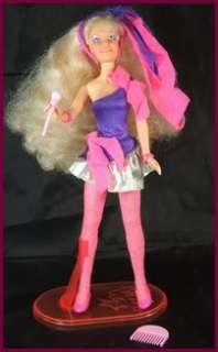 Complete Rock n Curl Jem and the Holograms Doll + Bonus Stand  