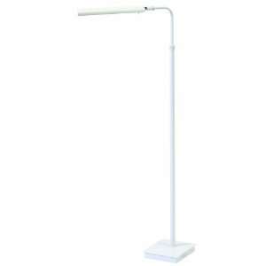   37 Inch to 46 1/2 Inch Adjustable LED Pharmacy Floor Lamp, White Home