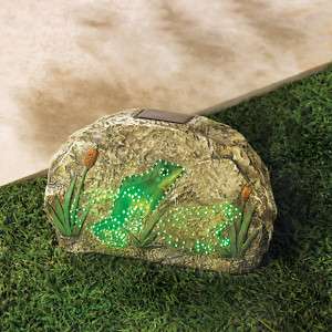 Magical Motion Solar Powered Frog Garden Stone  