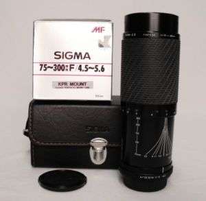 MIB SIGMA Zoom 14.5 5.6 75 300mm PENTAX KPR Lens MINT  