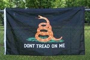 3x5 Tea Party Dont Tread on ME Black GADSDEN Flag  