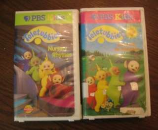Lot of 2 TELETUBBIES VHS Video Tapes Dance and Nursery Rhymes  