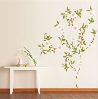accents self adhesive wall sticker magnolia flower tree kr 0019