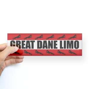  Great Dane Limo Pets Bumper Sticker by  