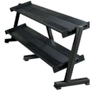  2   Tier Tray Dumbbell Rack   Black Health & Personal 