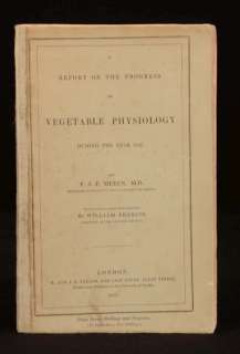 1839 REPORT on the PROGRESS of VEGETABLE PHYSIOLOGY During 1837 MEYEN 