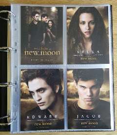 Team Edward /Jacob Binder with Twilight and New Moon Topps Master Sets 