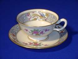 LENOX CHINA MING CUP and SAUCER WITH BLACK MARK  
