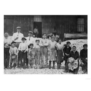  Young and Old Shrimp Pickers of Dukate Co. Photograph 