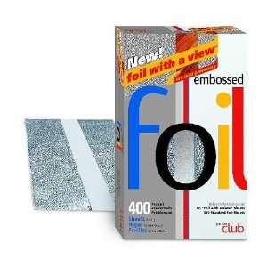  Product Club 400 Count Embossed Pre Cut Foil 5 x 8 Silver 