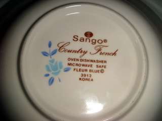 SANGO FLEUR BLUE 3920 COUNTRY FRENCH CEREAL BOWL  