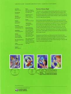 0734 41c The Art of Disney Magic #4192 95 Souv Page  