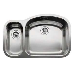   440 243 Wave Reverse Double Bowl Undermount Kitchen Sink Stainless