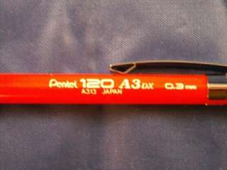 Vintage Pentel Drafting Mechanical Pencil Red with Grip  
