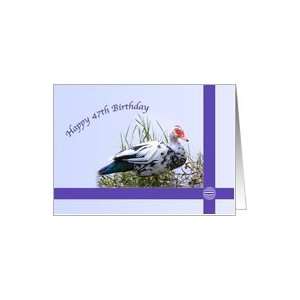  47th Birthday Card with Muscovy Duck Card Toys & Games