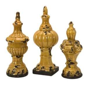   Distressed Yellowhammer Decorative Ceramic Finials