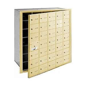4B+ Horizontal Mailbox   35 A Doors (34 usable)   Sandstone   Front 