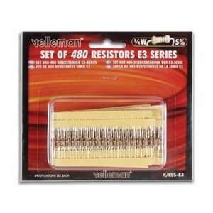    Velleman E3 Series Resistors (Pack of 480)  K/RES E3 Electronics