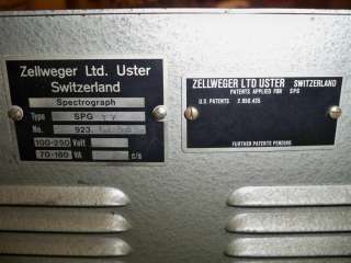 Zellweger Uster SPG 17 5834 Spectrogram Tester Control  