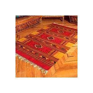    NOVICA Zapotec wool rug, A Thousand Stars (4x6.5)
