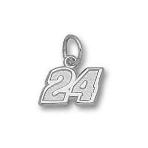  Jeff Gordon #24 Solid Sterling Silver 1/4 Pendant 