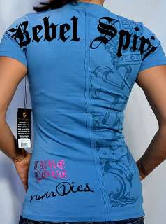 Rebel Spirit Womens TRUE LOVE Short Sleeve Tee Shirt   GSSK100219 