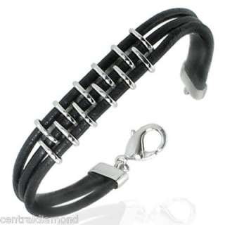 Stainless Steel & Leather Bangle **NEW**  