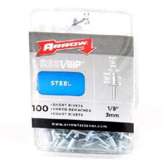 Packs of Arrow 1/8 Steel Short Rivets RSS1/8IP  