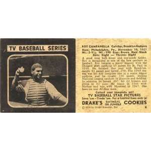  Roy Campanella TV Baseball Series 1950 Drake Cookies Card 