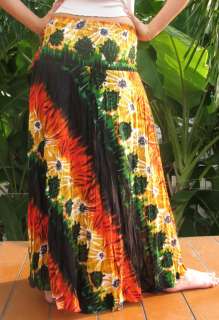 New Hippy Gypsy Boho Summer Beach Coconut Buckle Tie Dye Dress / Skirt 