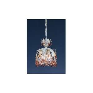 Crystorama 5235 AW CL Melrose 1 Light Pendant Antique White With Clear 