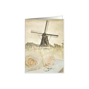  windmill wedding Bible rose vintage Card Health 