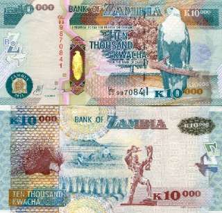 ZAMBIA 10.000 10000 Kwacha 2011 P NEW UNC  