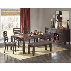  5341 726 Natick Dining Table with Side Chairs and Bench 