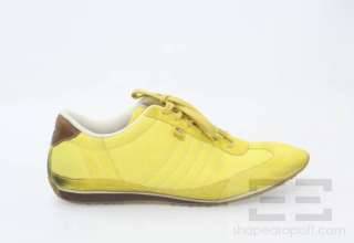 Coach Mens Yellow Canvas & Suede Jarrett Sneakers Size 11M  