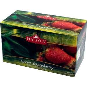 STRAWBERRY (Green Tea) HYSON, 25 Teabags in Cardboard Carton 37.5g 