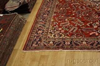 PALACE SIZED FLORAL 11X13 RED LILIAN HAMEDAN PERSIAN ORIENTAL AREA RUG 