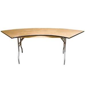    Advantage 6 foot Serpentine Wood Folding Table