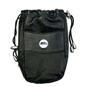  Seattle Seahawks Leather Valuables Pouch, Black Sports 