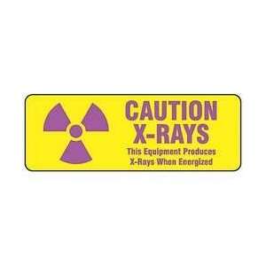 Caution Sign,xrays,3 1/2x10,aluminum   BRADY  Industrial 