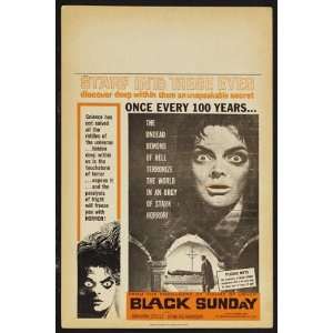  Black Sunday (1960) 27 x 40 Movie Poster Style C