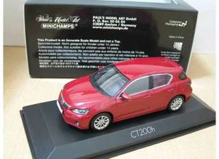 Lexus CT200h Hybrid 2011 Dealer Box red 1/43 Minichamps  