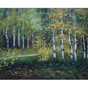  Yellow Birch Forest in Impression Oil Painting 20 x 24 